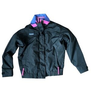 Columbia Vintage Bugaboo jacket Women’s Radial sleeve black purple snow ski S
